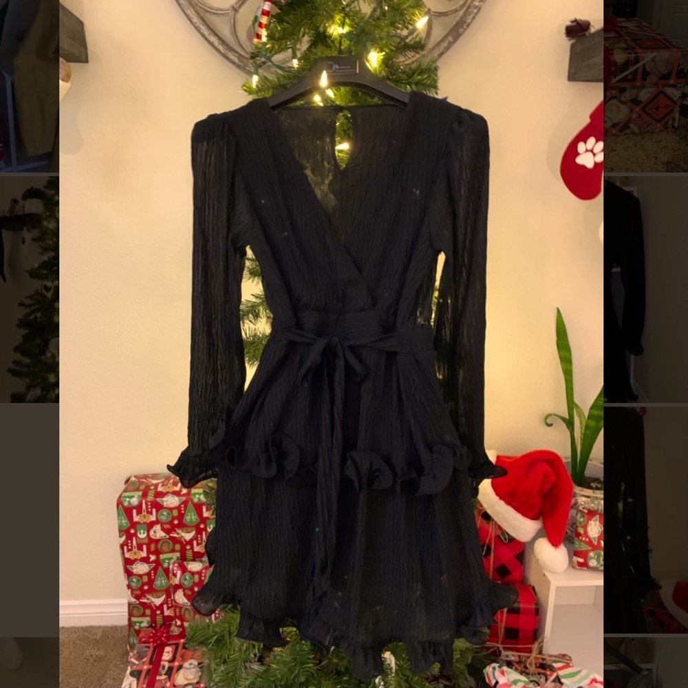 Ruffled layer hem dress
